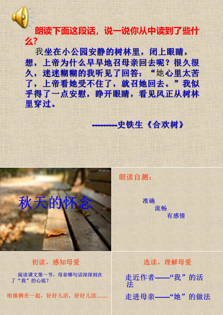 秋天的怀念