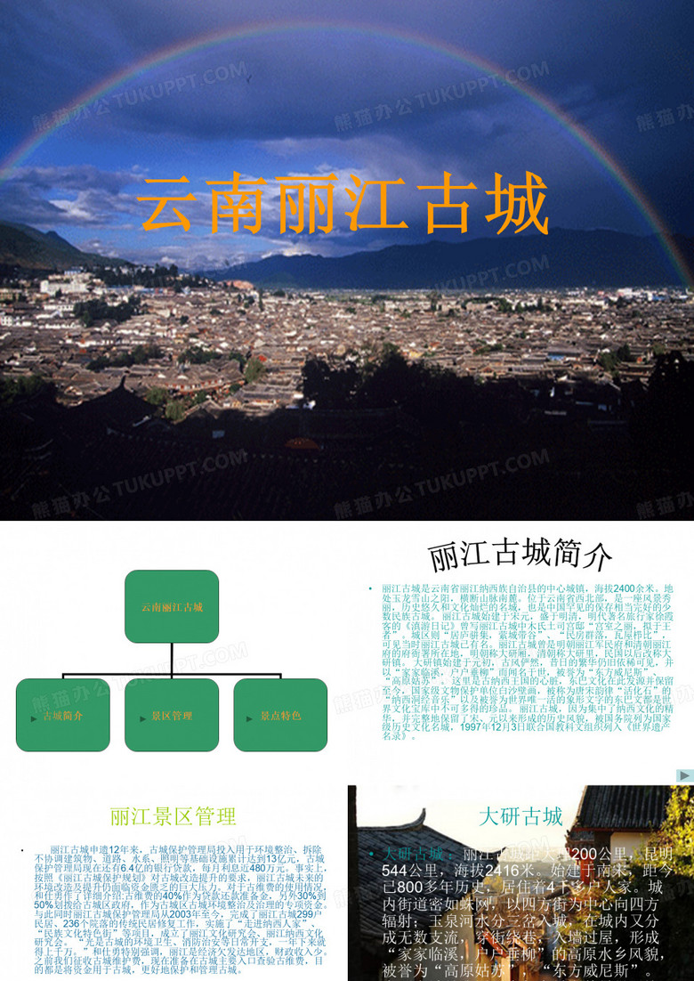 云南丽江古城介绍课件