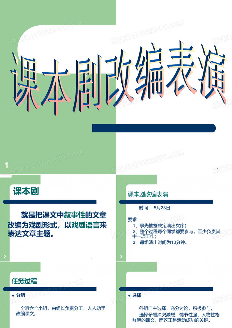 如何编写课本剧及改编表演PPT课件