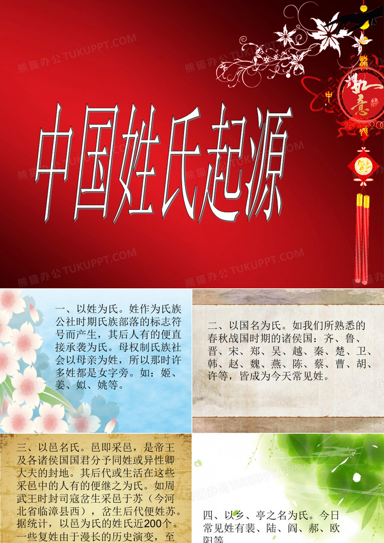 中国姓氏起源