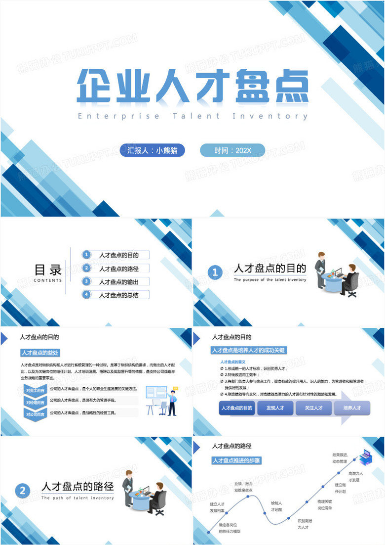 企业人才盘点方向及计划PPT模板