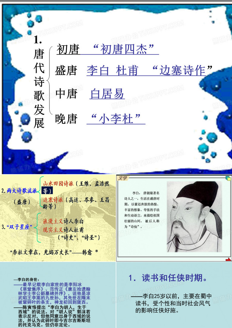 走近文学大师——李白