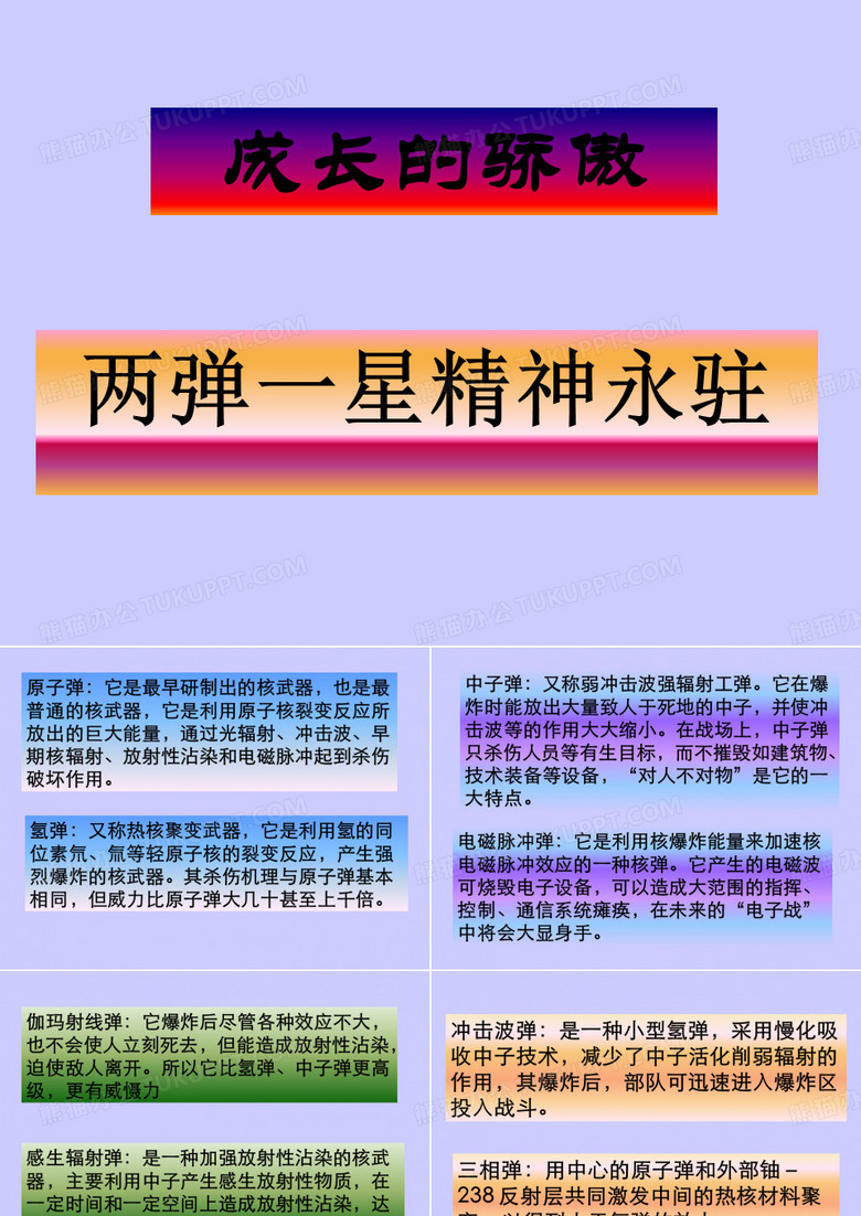 成长的骄傲：“两弹一星”精神永驻PPT课件
