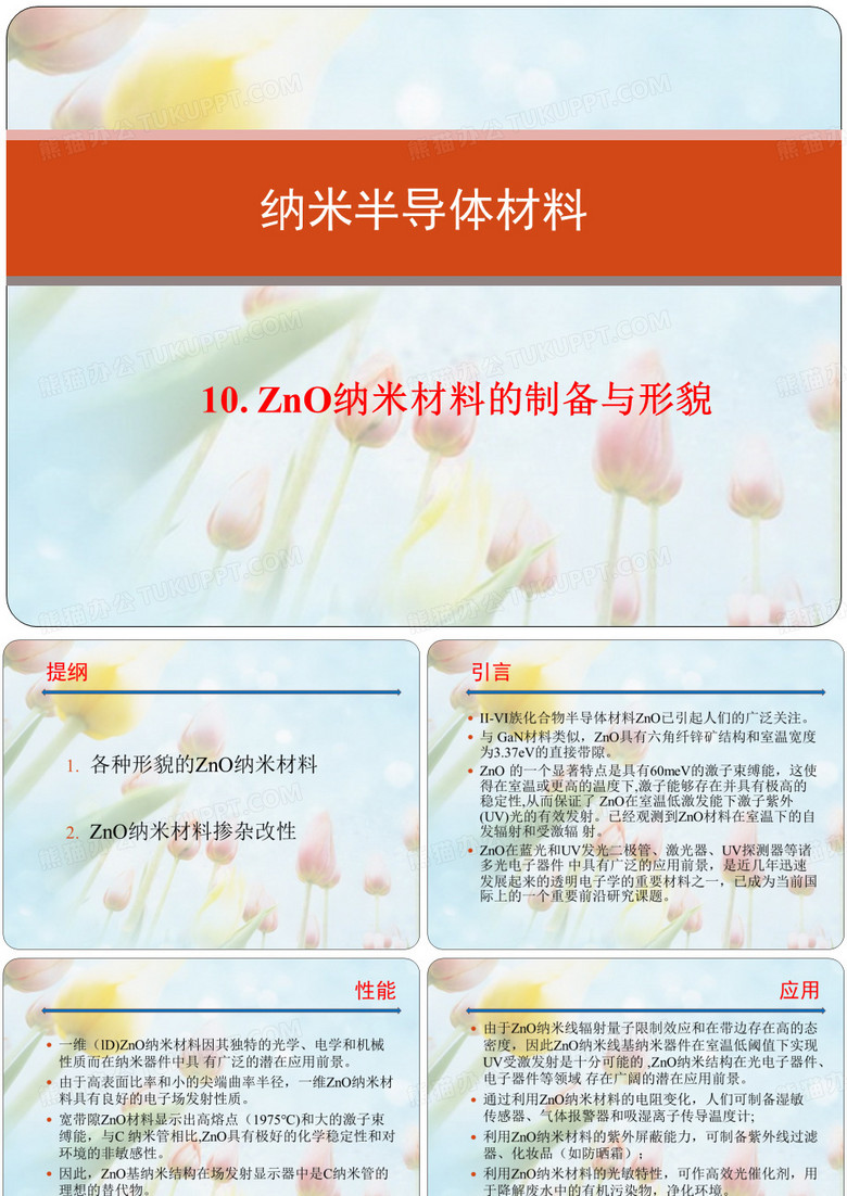 纳米半导体  ZnO纳米材料a
