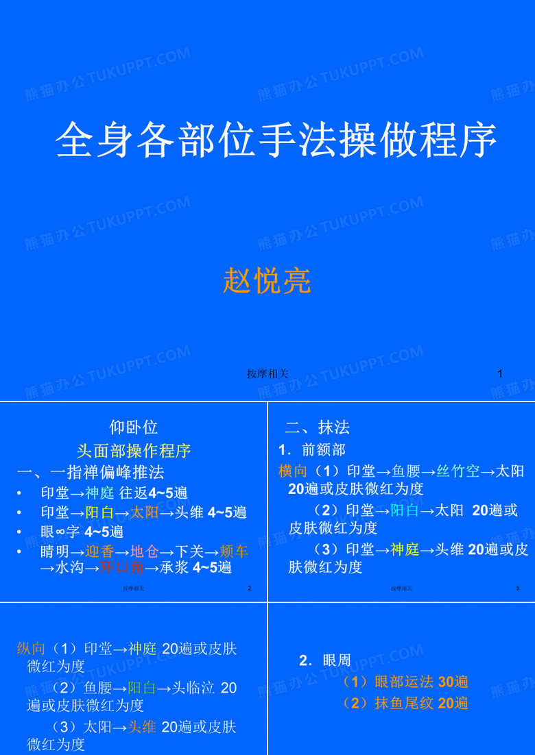 全身推拿按摩手法(按摩手法)