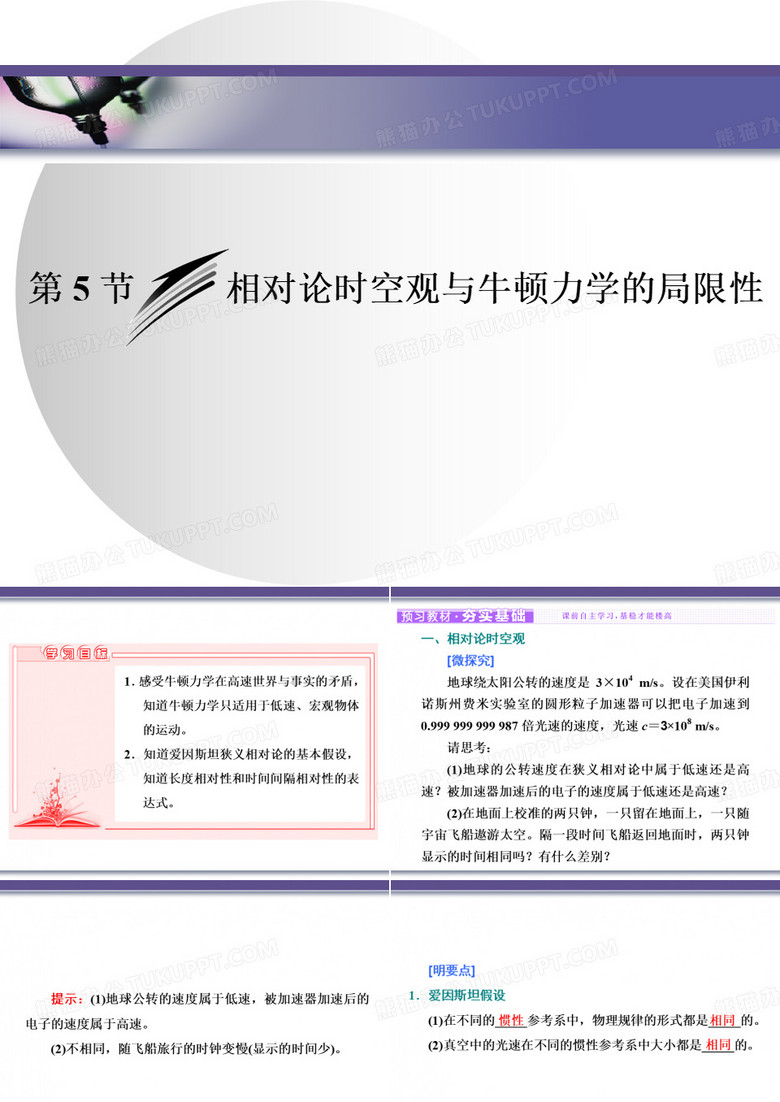 《相对论时空观与牛顿力学的局限性》课件 人教版1