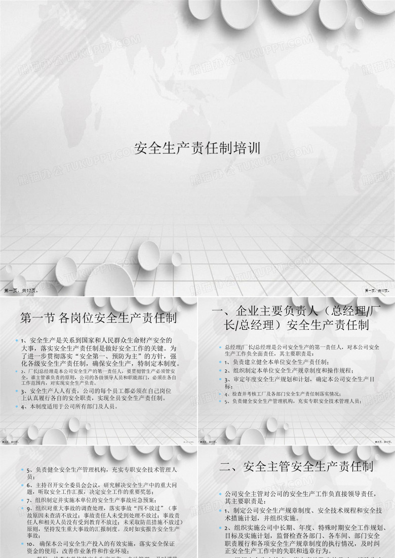 安全生产责任制培训讲课文档