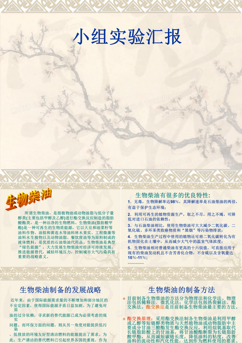 小组实验汇报 小组实验汇报