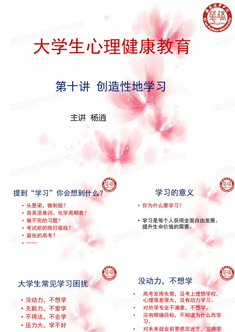 大学生心理课-10创造性地学习