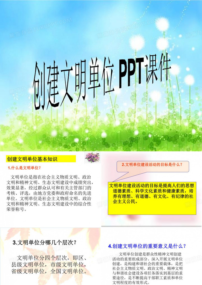 创建文明单位 PPT课件