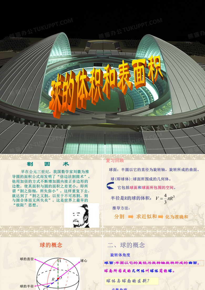 球体的表面积与体积