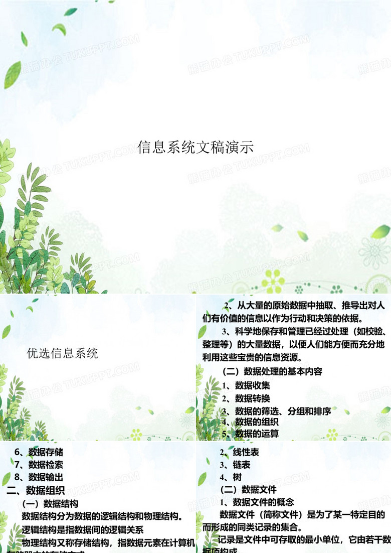 信息系统文稿演示