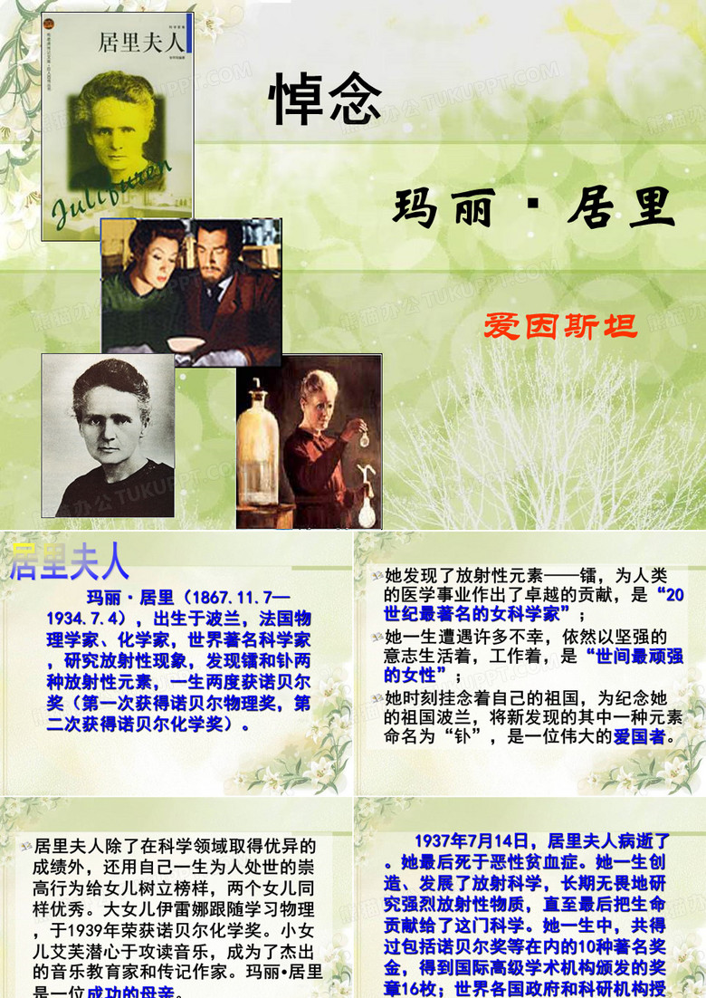 《悼念玛丽居里》