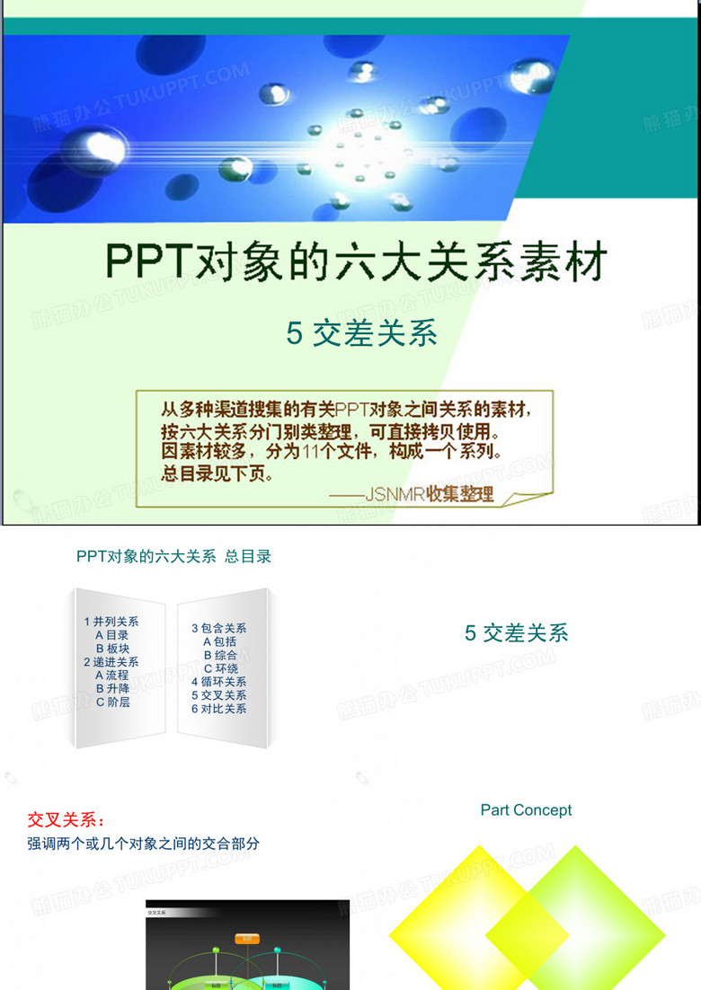 PPT六大关系素材-5 交叉关系解析
