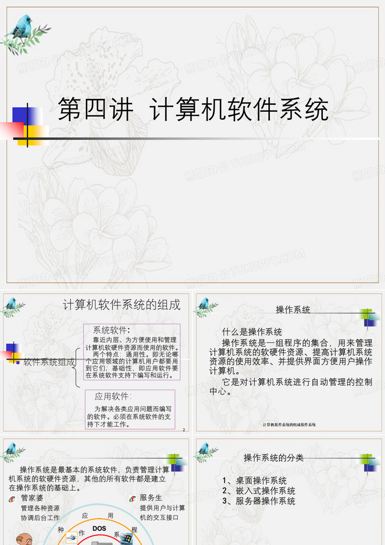 计算机软件系统的组成软件系统
