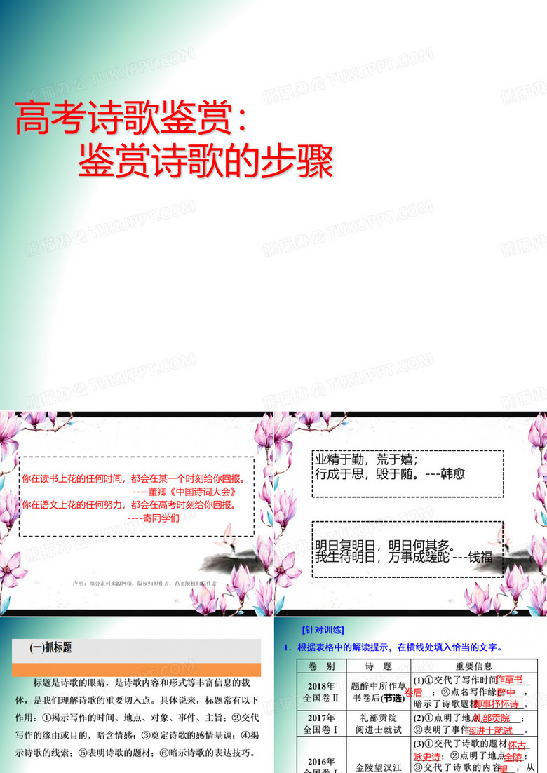 高考诗歌鉴赏：鉴赏诗歌的步骤