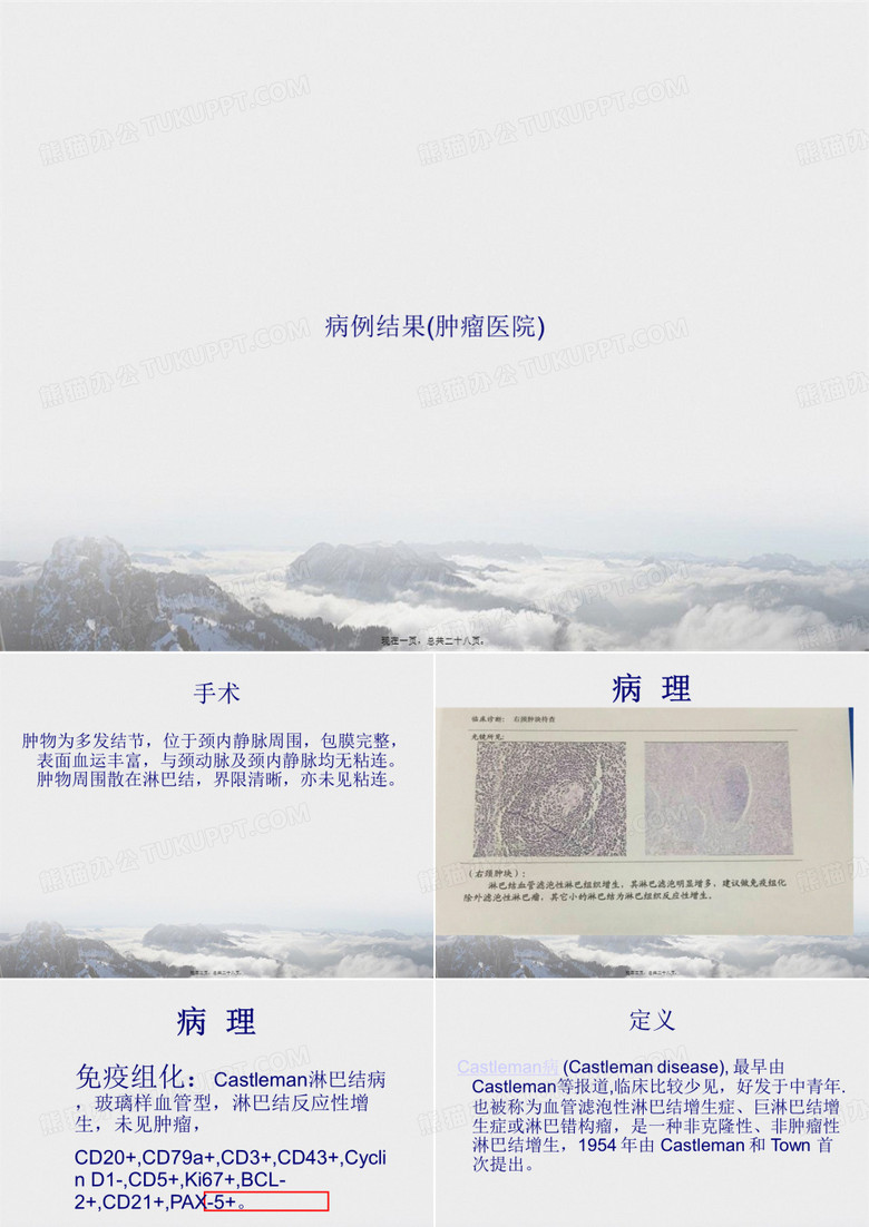 病例结果(肿瘤医院)讲课文档