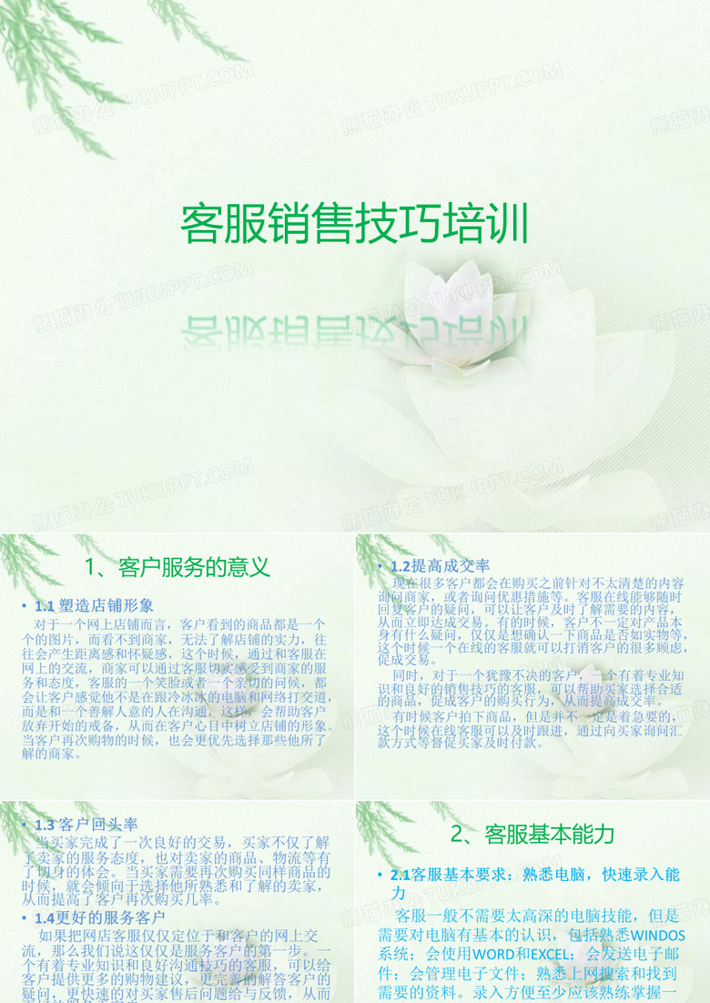 电商客服培训