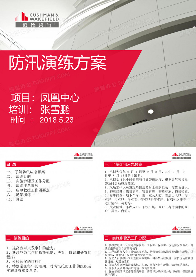 商场防汛应急演练培训(1) 商场防汛应急演练培训(1)