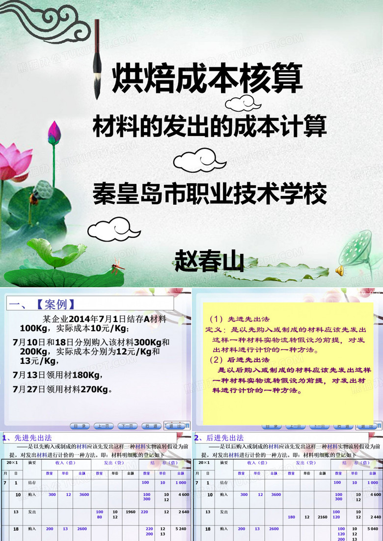 烘焙成本核算--发出材料成本核算