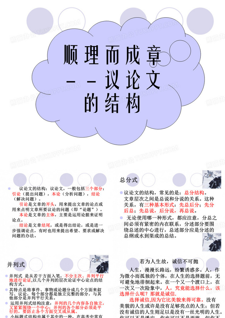 议论文写作指导议论文的结构