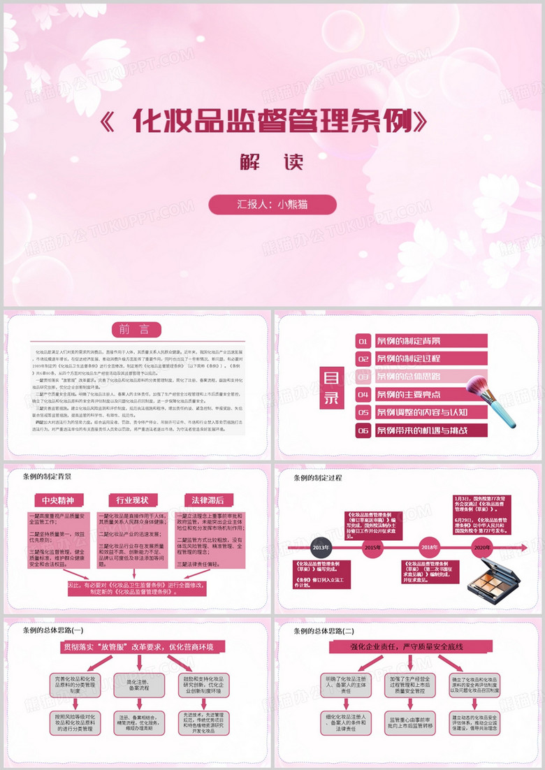 化妆品监督管理条例解读PPT模板