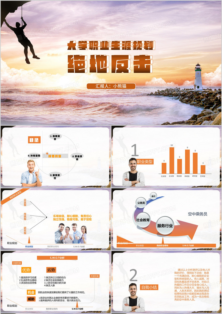 职业规划绝地反击PPT模板