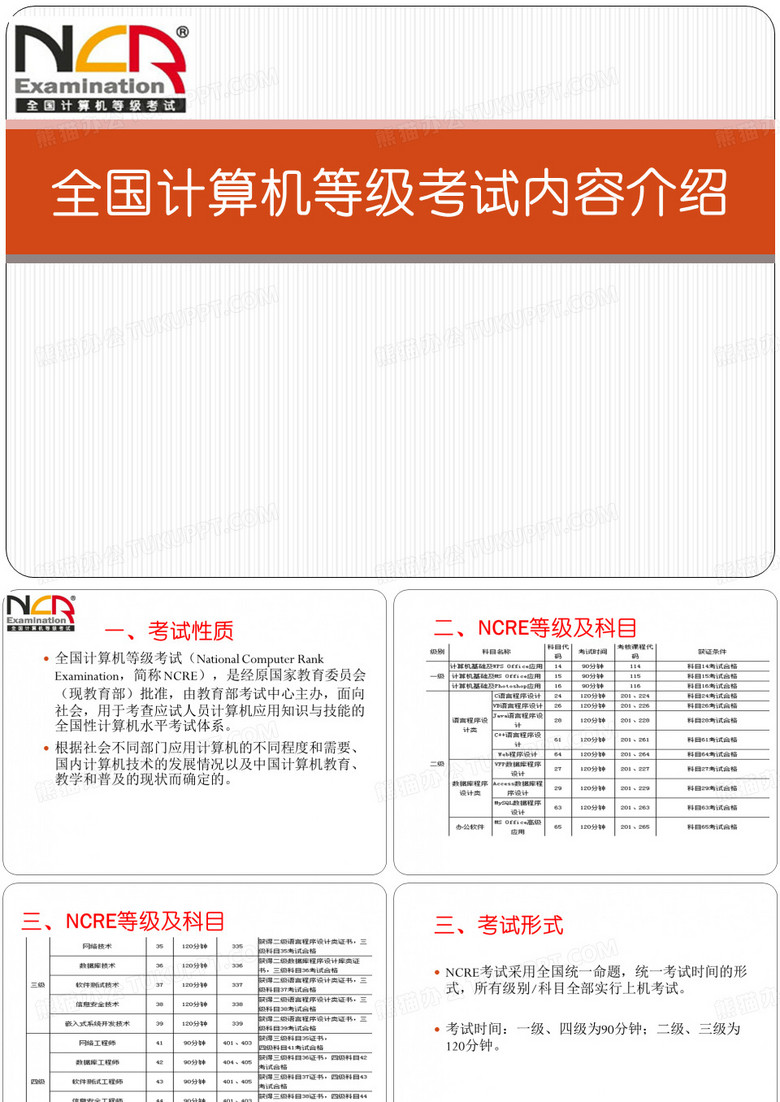 全國計算機等級考試內容介紹