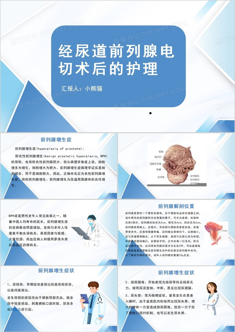 经尿道前列腺电切术后的护理PPT模板