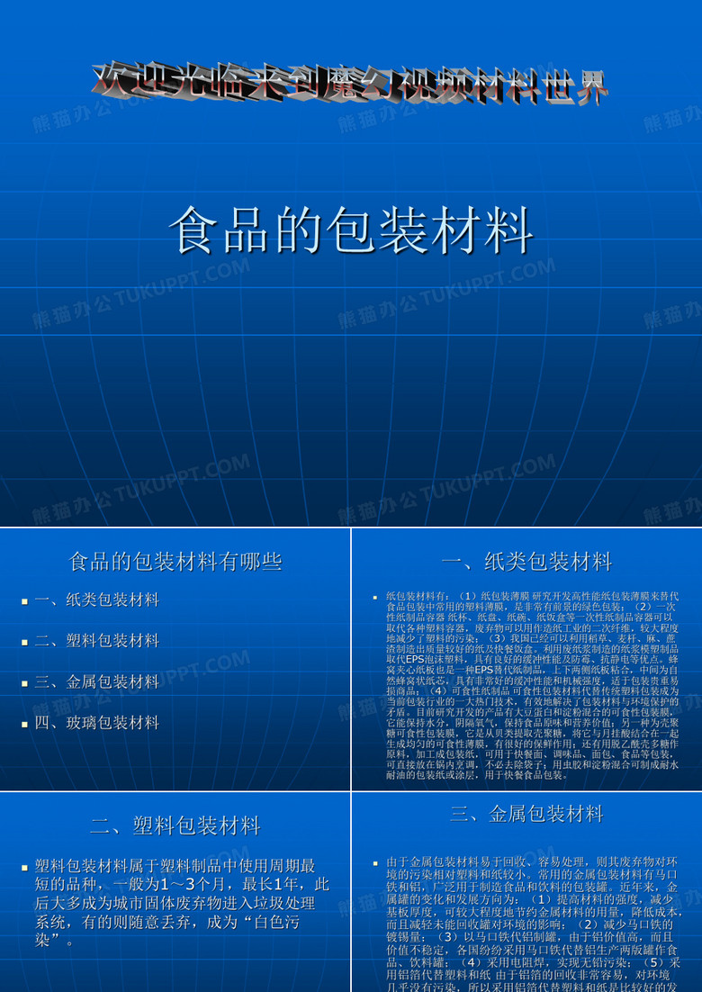 食品的包装材料.