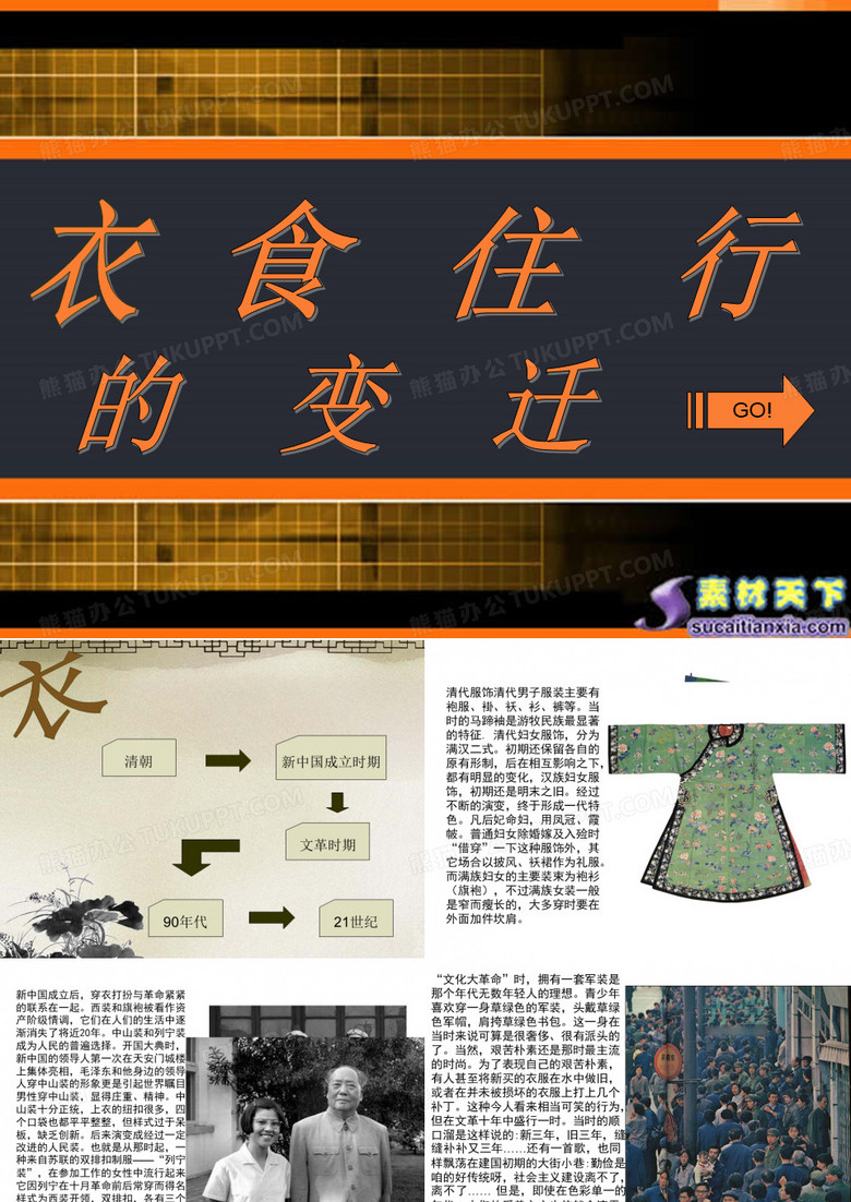 衣食住行的变迁
