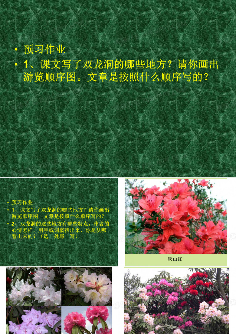 记金华的双龙洞课件