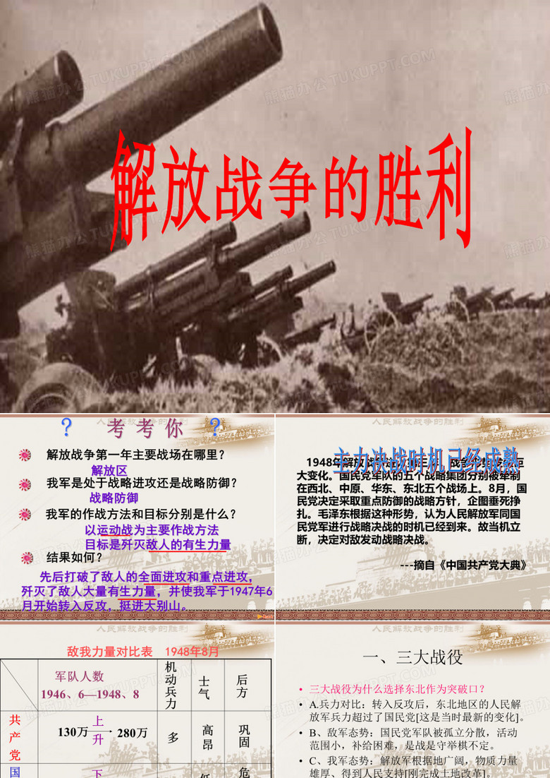 《解放战争的胜利》讲解