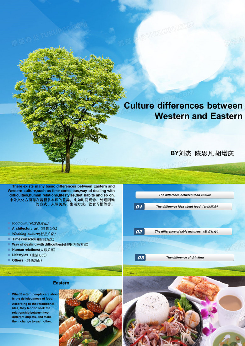 中外文化差异PPT分析