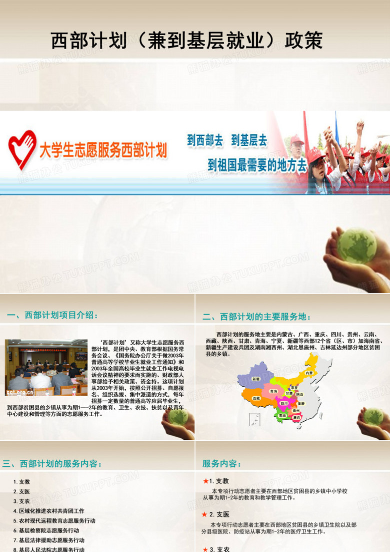 西部计划(兼到基层就业)政策PPT(17张)