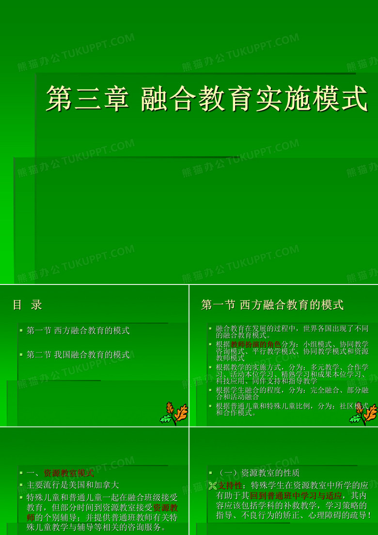 融合教育实施模式.