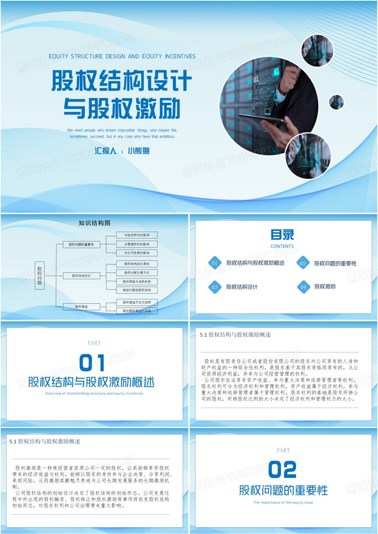 股权结构设计与股权激励PPT模板