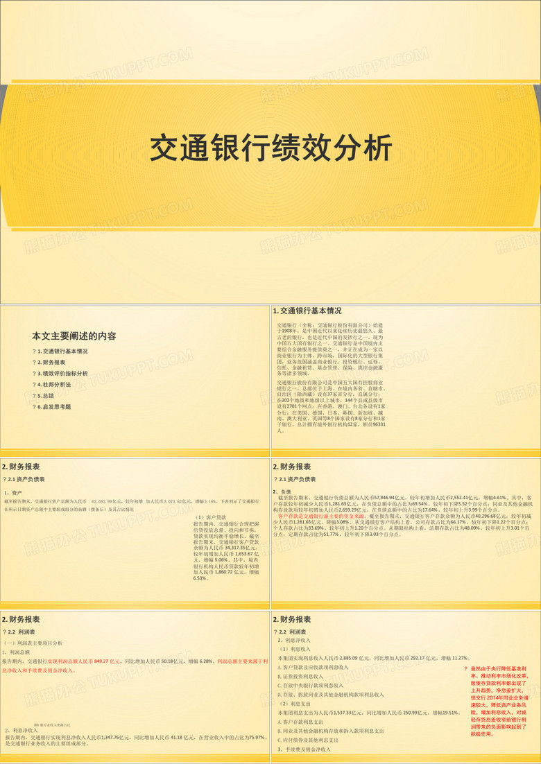 银行绩效分析