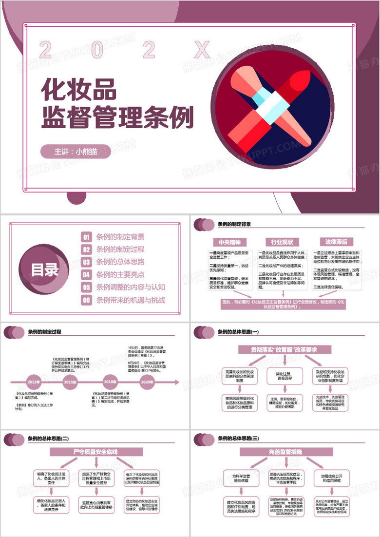 化妆品监督管理条例ppt模板