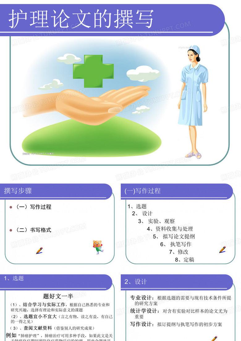 初学者护理论文PPT授课