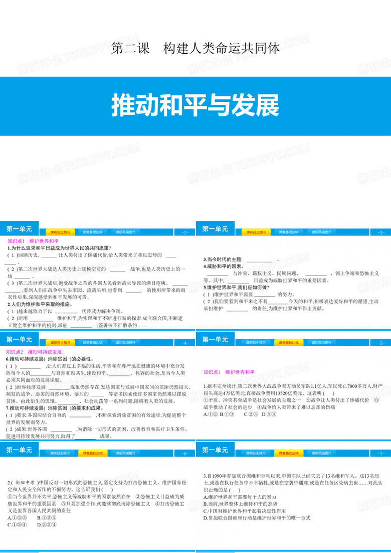 推动和平与发展构建人类命运共同体文档