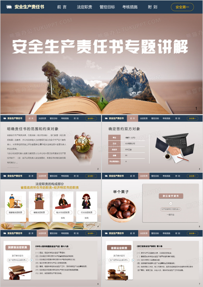 安全生产责任书专题讲解PPT模板