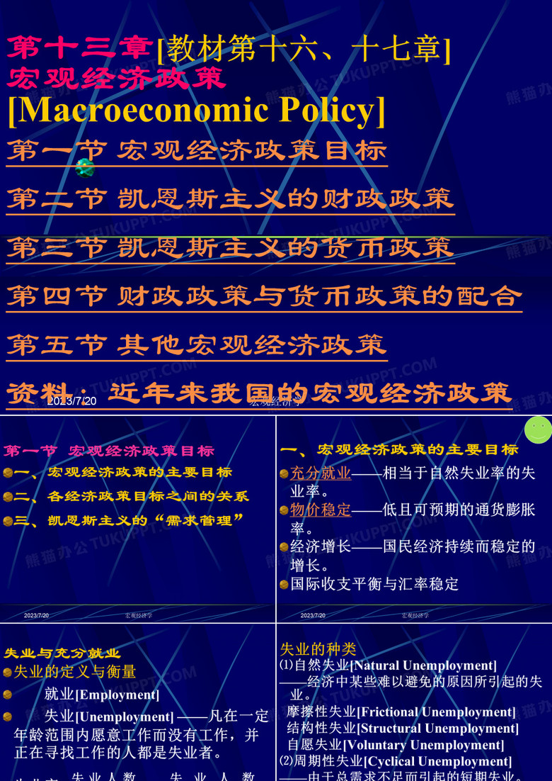 宏观经济学宏观经济政策