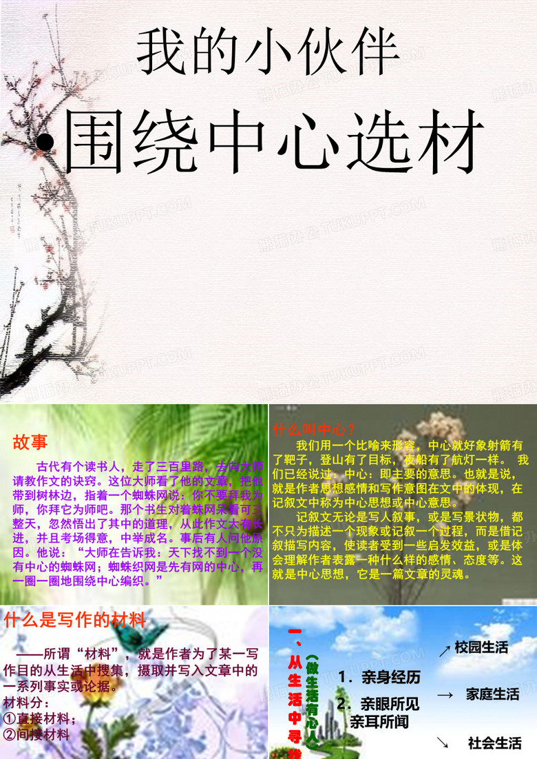围绕中心选材