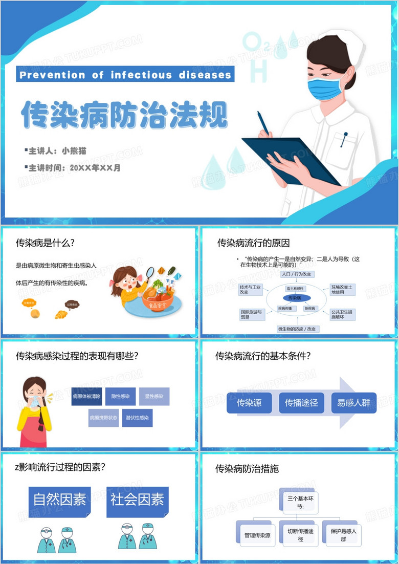 医疗疑难病例讨论传染病法治法规PPT模板