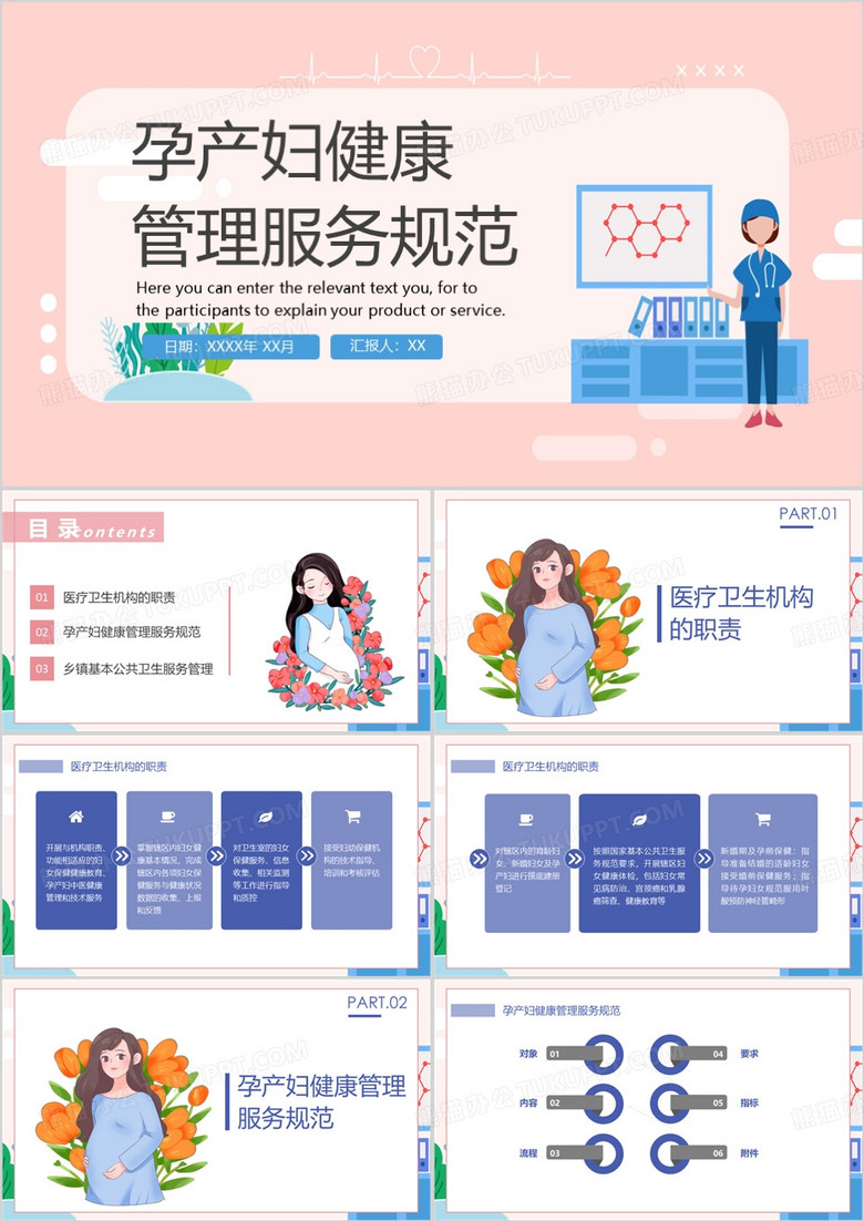 孕产妇健康管理服务规范PPT模板