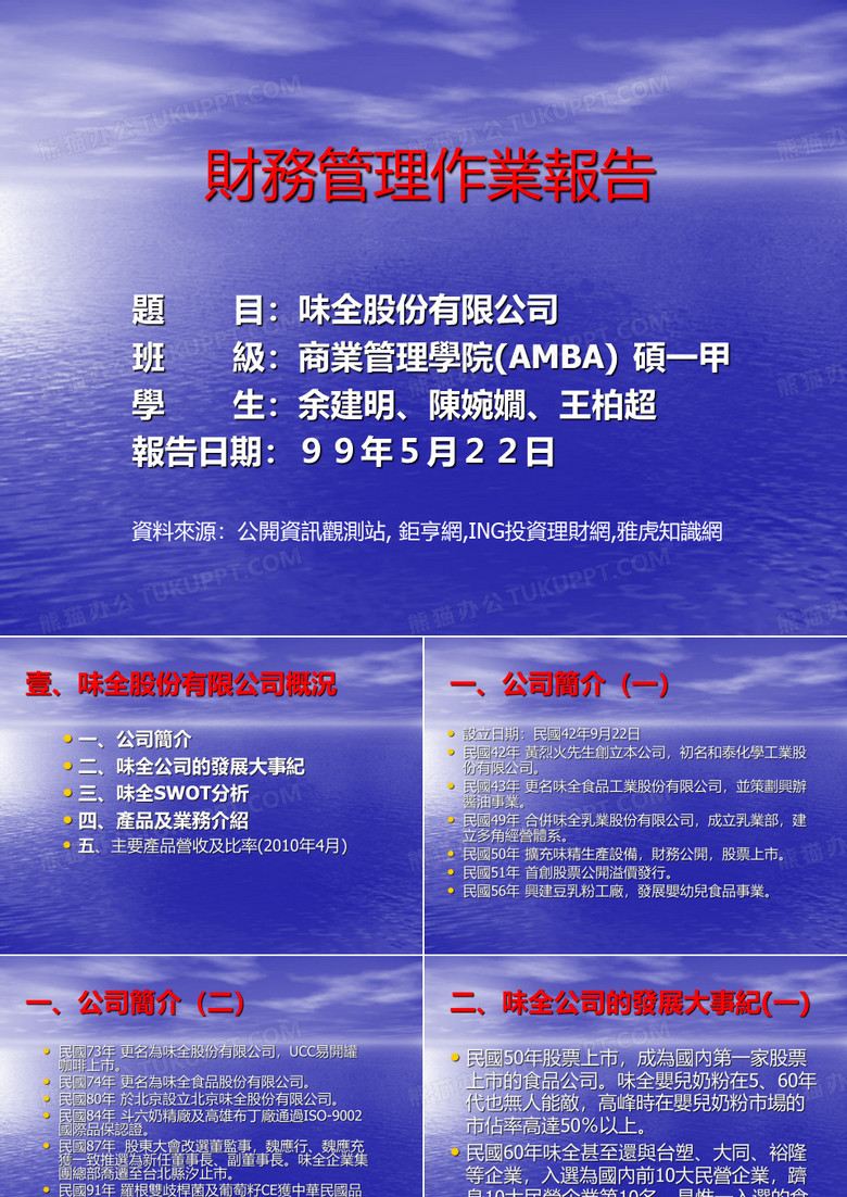 财务管理作业报告