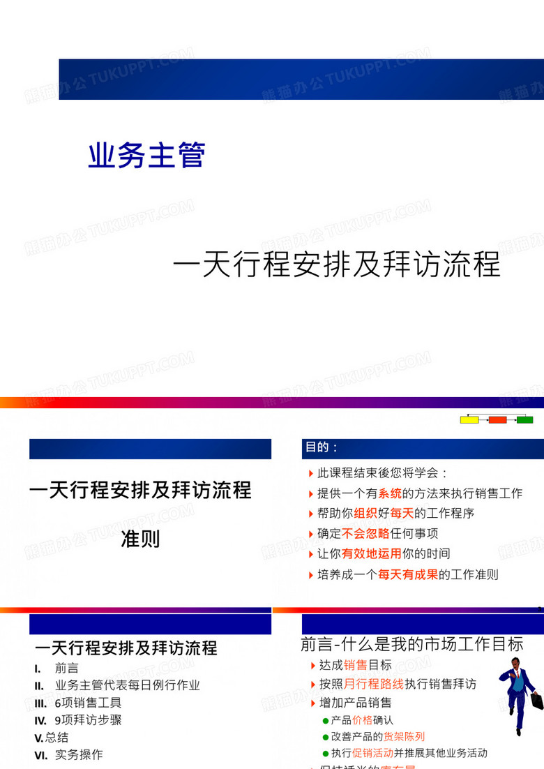 一天行程安排及拜访流程 业务主管 