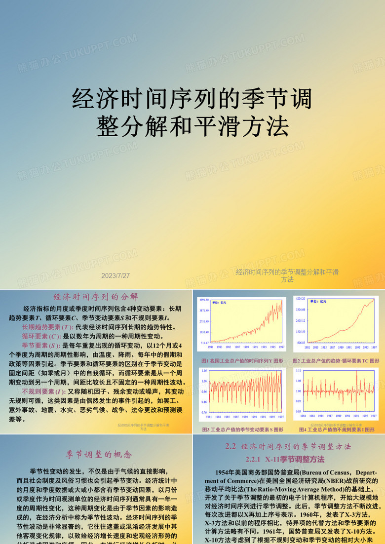 经济时间序列的季节调整分解和平滑方法
