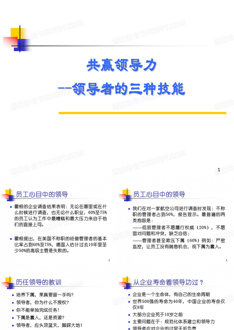 共贏領(lǐng)導(dǎo)力-領(lǐng)導(dǎo)者的三種技能—企業(yè)管理經(jīng)營培訓(xùn)課程PPT模板課件演示文檔幻燈片資料